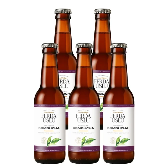 5 Pack Organic Kombucha Tea - Fermente Mutfağım