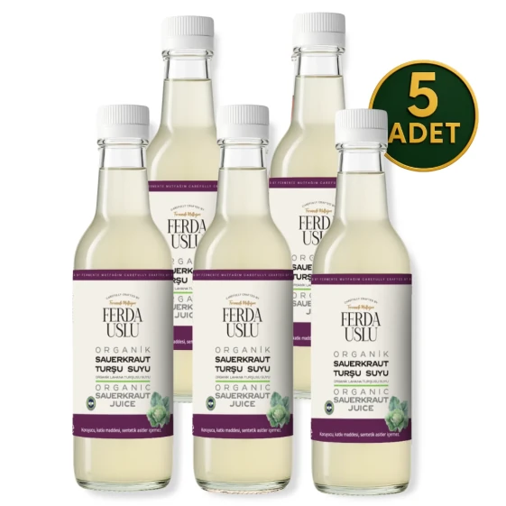 Organik Probiyotik Turşu Suyu- Sauerkraut 5'li 250 ml - Fermente Mutfağım