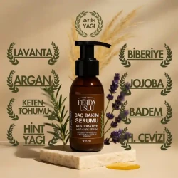 Argan Yağlı Saç Besleyici & Onarıcı Serum - Biberiye + Lavanta+ Keten Tohumu 100 ml - 2