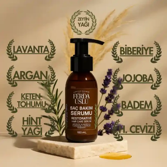 Argan Yağlı Saç Besleyici & Onarıcı Serum - Biberiye + Lavanta+ Keten Tohumu 100 ml - 2