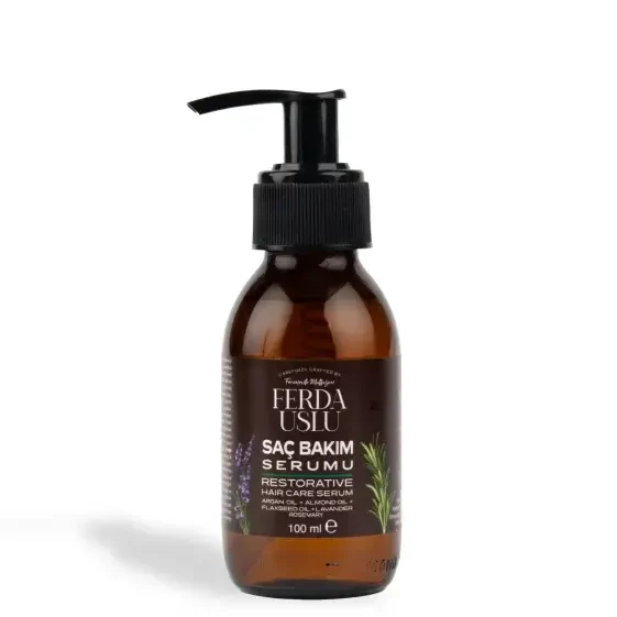 Argan Yağlı Saç Besleyici & Onarıcı Serum - Biberiye + Lavanta+ Keten Tohumu 100 ml - Ferda Uslu Premium