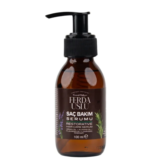 Argan Yağlı Saç Besleyici & Onarıcı Serum - Biberiye + Lavanta+ Keten Tohumu 100 ml - Ferda Uslu Premium