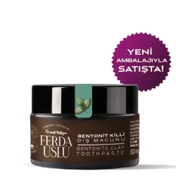 Bentonit Killi Doğal Diş Macunu - Şekersiz, Florürsüz Beyazlatıcı 30 ml - Fermente Mutfağım