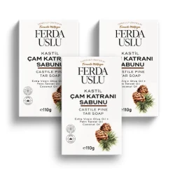 Kastil Çam Katranı Sabun Paketi 3'lü - Doğal Çam Ormanı Kokusu - 1