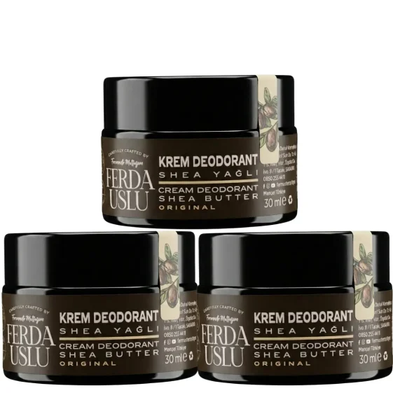 Doğal Krem Deodorant 3 Adet -Florayı Destekleyici 30 ml - Fermente Mutfağım