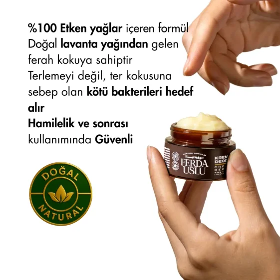 Doğal Krem Deodorant 3 Adet -Florayı Destekleyici 30 ml - 4