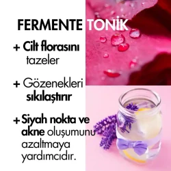 Fermente Tonik (Gül-Lavanta) - 3 Adet-Elma Sirkeli Gözenek Sıkılaştırıcı, Canlandırıcı 100 ML - 3