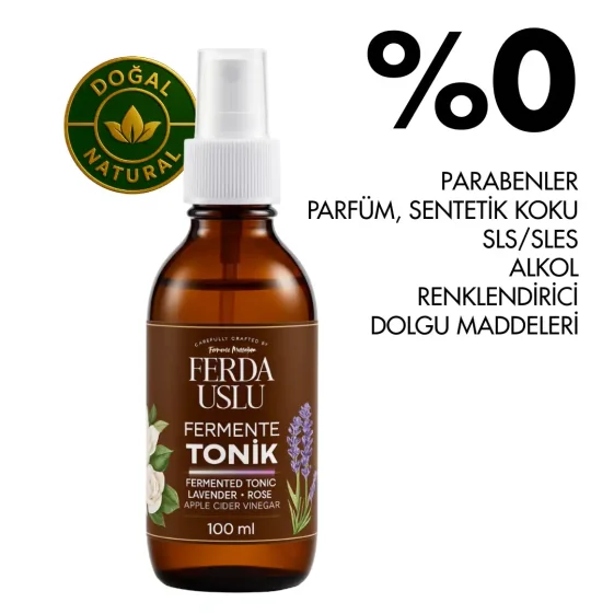 Fermente Tonik (Gül-Lavanta) - Elma Sirkeli Gözenek Sıkılaştırıcı, Canlandırıcı 100 ML - 3