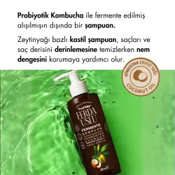 Kombucha Özlü Fermente Şampuan - Organik Zeytinyağı + Hindistan Cevizi Yağı + E Vitamini 250 ml - 5
