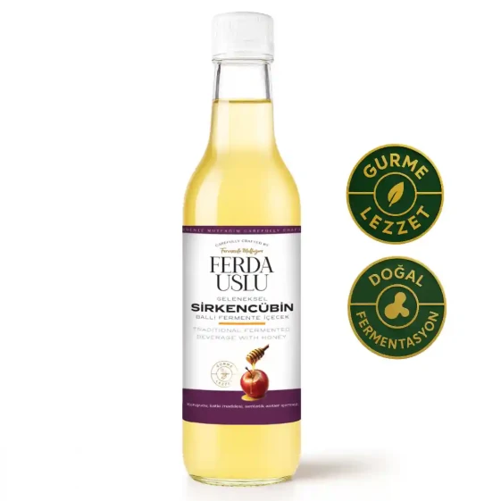 Geleneksel Sirkencübin - Ballı Fermente İçecek- Bal & Organik Elma Sirkesi 330 ML - Fermente Mutfağım
