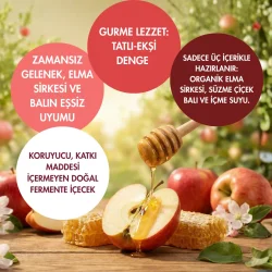 Geleneksel Sirkencübin - Ballı Fermente İçecek- Bal & Organik Elma Sirkesi 330 ML - 3
