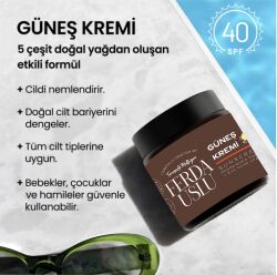 Mineral Güneş Kremi 40SPF- Nar Çekirdeği Yağı + Çinko Oksit 100 ml - 