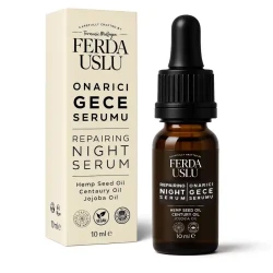 Yoğun Nemlendirici Onarıcı Gece Serumu - Kenevir Tohumu Yağı + 6 Etkili Yağ İçeren Zengin Formül 10 ml - 2