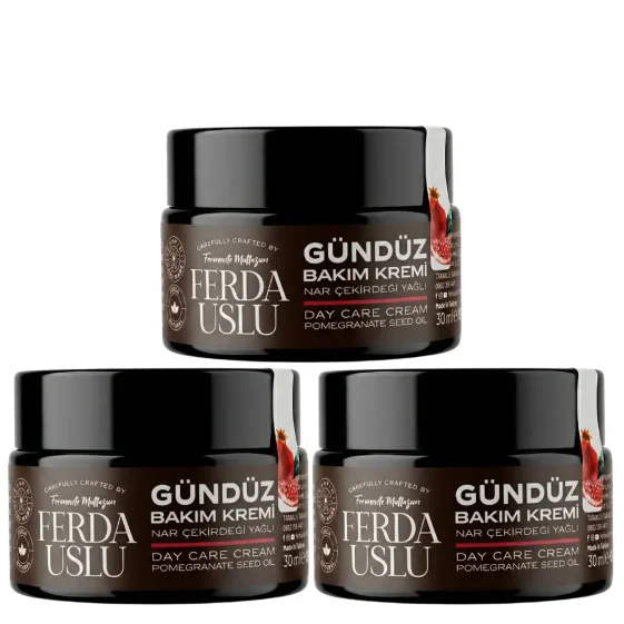 Gündüz Bakım Kremi - 3 Adet Nar Çekirdeği Yağlı Aydınlatıcı Etkili El & Yüz 30 ML - 1