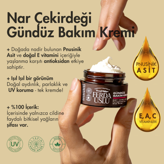 Gündüz Bakım Kremi - Nar Çekirdeği Yağlı Aydınlatıcı Etkili El & Yüz 30 ML - 2