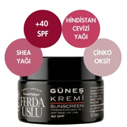 Mineral Güneş Kremi 40 SPF - 3 Adet-Nar Çekirdeği Yağı + Çinko Oksit 30 ml - 2