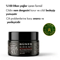 Mineral Güneş Kremi 40 SPF - 3 Adet-Nar Çekirdeği Yağı + Çinko Oksit 30 ml - 5
