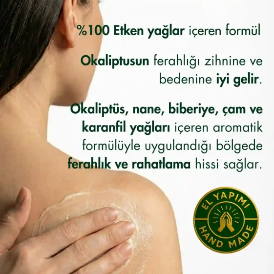 Okaliptuslu Masaj Kremi -3 Adet- Biberiye +Nane + Çay Ağacı 30 ml - 4