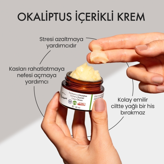 Okaliptuslu Masaj Kremi - Biberiye +Nane + Çay Ağacı 30 ml - 3