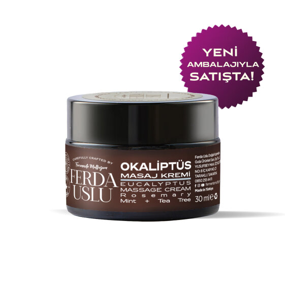 Okaliptuslu Masaj Kremi - Biberiye +Nane + Çay Ağacı 30 ml - 1