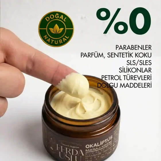 Okaliptuslu Masaj Kremi - Biberiye +Nane + Çay Ağacı 30 ml - 3