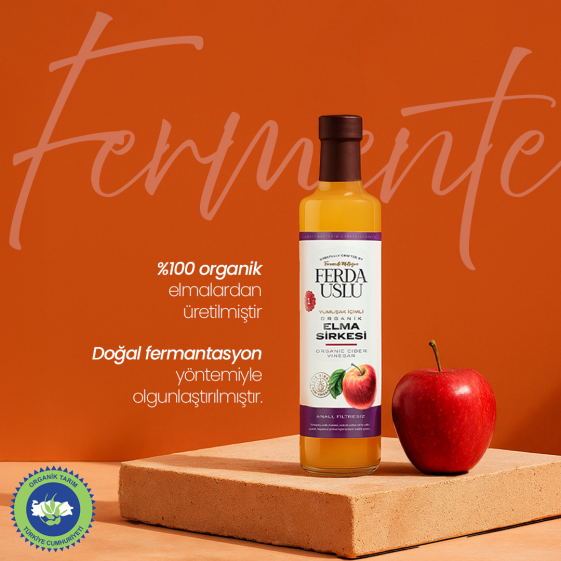 Organik Elma Sirkesi - 1 Yıl Dinlendirilmiş İçimlik 500 ml - 2