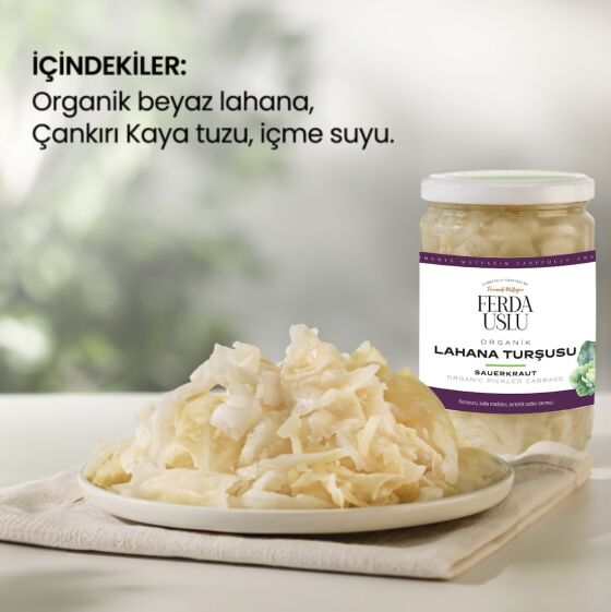 Organik Lahana Turşusu - Lakto Fermantasyon Sauerkraut 600 g - 3