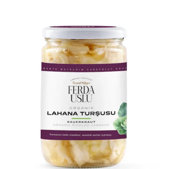 Organik Lahana Turşusu - Sauerkraut 600 g - Fermente Mutfağım