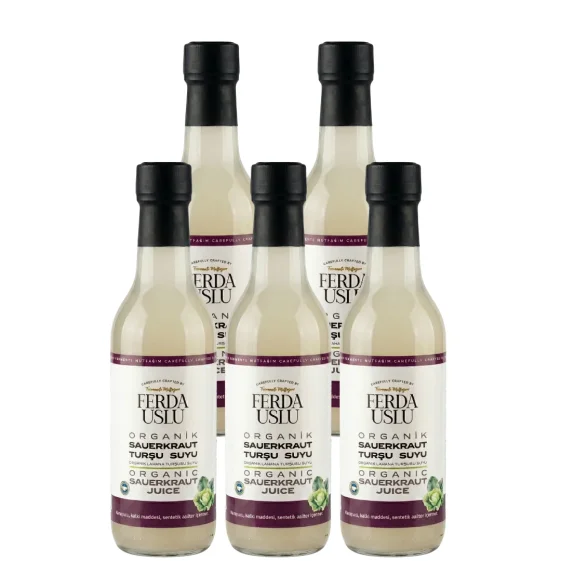 Organik Probiyotik Turşu Suyu- Sauerkraut 5'li 330 ml - Fermente Mutfağım