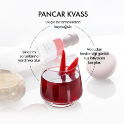 5' Li Pancar Kvass - Kırmızı Pancar + Şalgam + Mor Havuç Lakto Fermente İçecek 330 ml - Fermente Mutfağım (1)