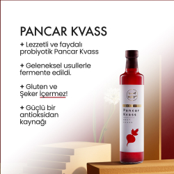 Pancar Kvass - Kırmızı Pancar + Şalgam + Mor Havuç Lakto Fermente İçecek 330 ml - 3