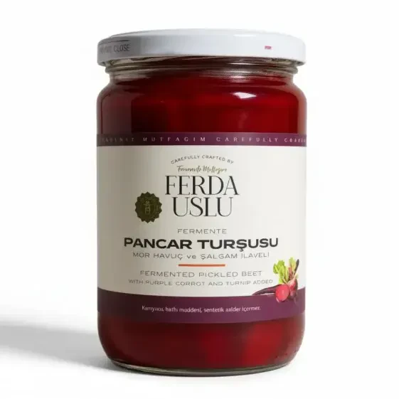 Pancar Kvass Taneli - Kırmızı Pancar + Şalgam + Mor Havuç Lakto Fermente 600 ML - Fermente Mutfağım