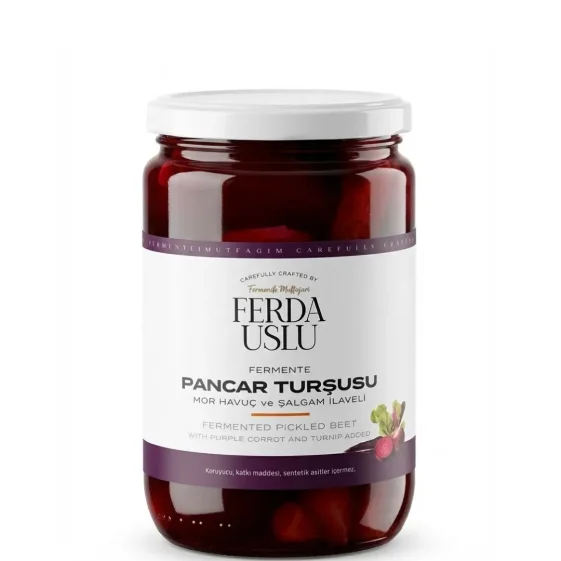 Pancar Kvass Taneli - Kırmızı Pancar + Şalgam + Mor Havuç Lakto Fermente 600 ML - Fermente Mutfağım