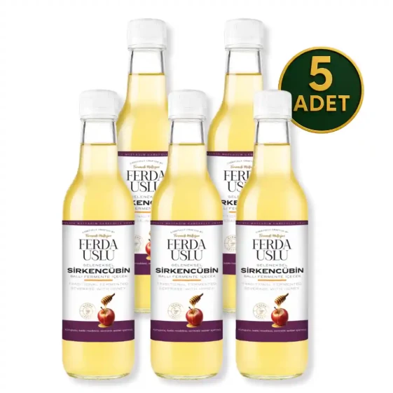 Geleneksel Sirkencübin - Ballı Fermente İçecek- 5 adet- Bal ve Organik Sirke 330 ML - 1